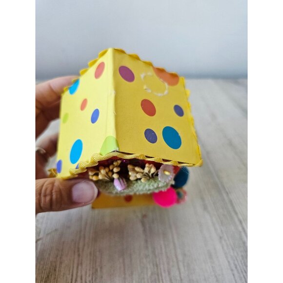 Katherine's collection Orange spring birdhouse glitter unique cardboard Easter - Picture 8 of 9